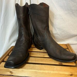 Rancho Semental Men's Brown Western Zip Boot. Size 12. New with Box